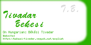 tivadar bekesi business card